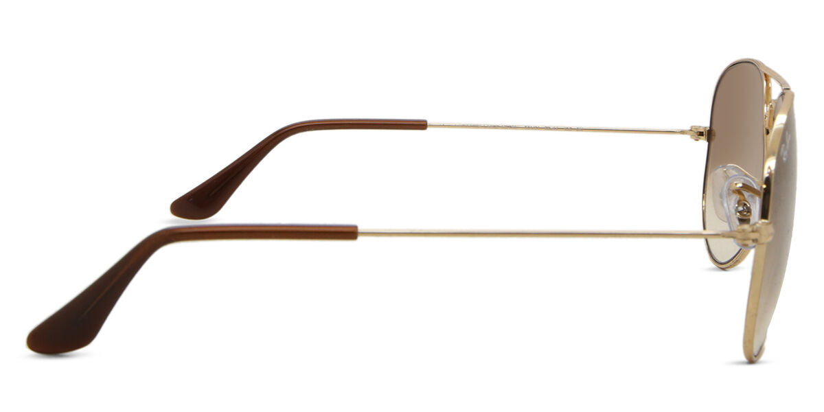 Ray-Ban RB3025I Aviator Sunglasses in Brown Gold, angle view
