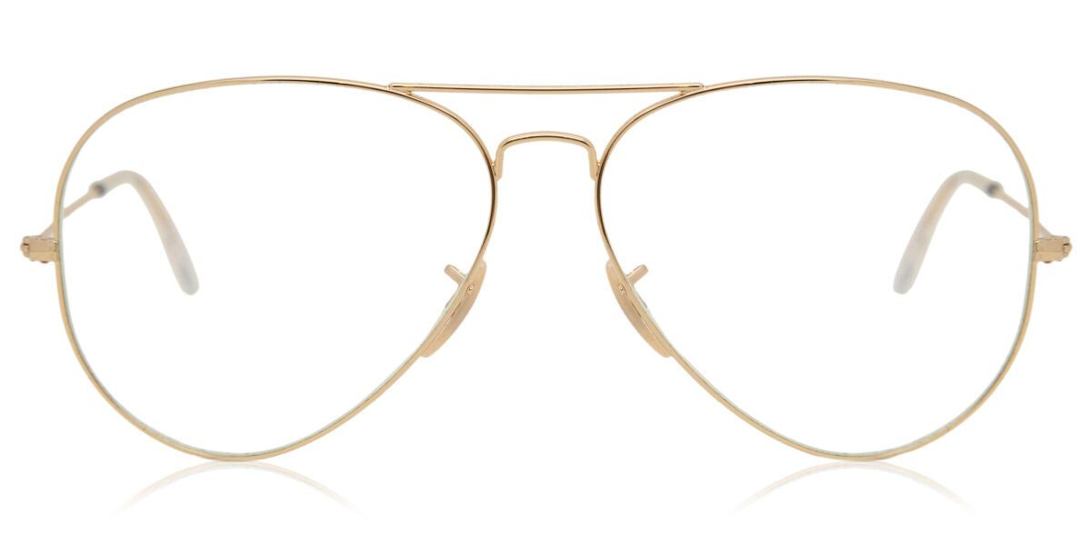 Ray-Ban RB3025 Aviator Sunglasses in Clear To Grey Photochromic/Shiny Gold, front view