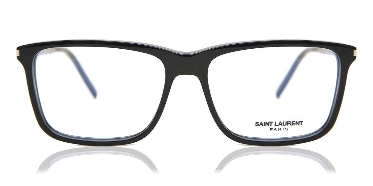 Saint Laurent SL454 Rectangle Eyeglasses in Black, front view
