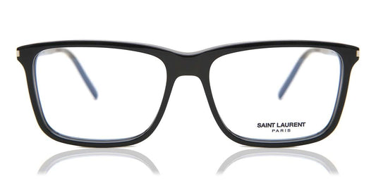 Saint Laurent SL454 Rectangle Eyeglasses in Black, front view