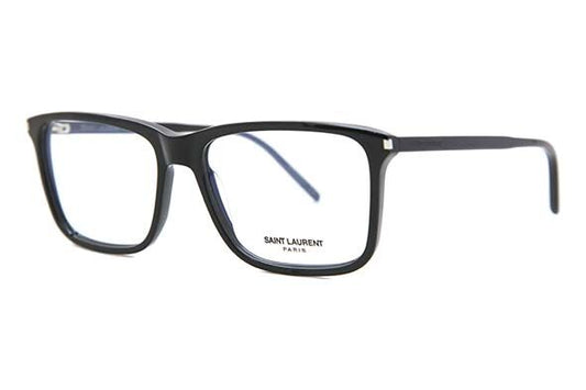 Saint Laurent SL454 Rectangle Eyeglasses in Black, side view