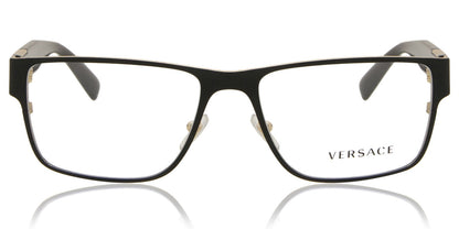 Versace VE1274 Rectangle Eyeglasses in Clear / Matte Black, front view