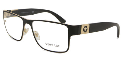 Versace VE1274 Rectangle Eyeglasses in Clear / Matte Black, side view