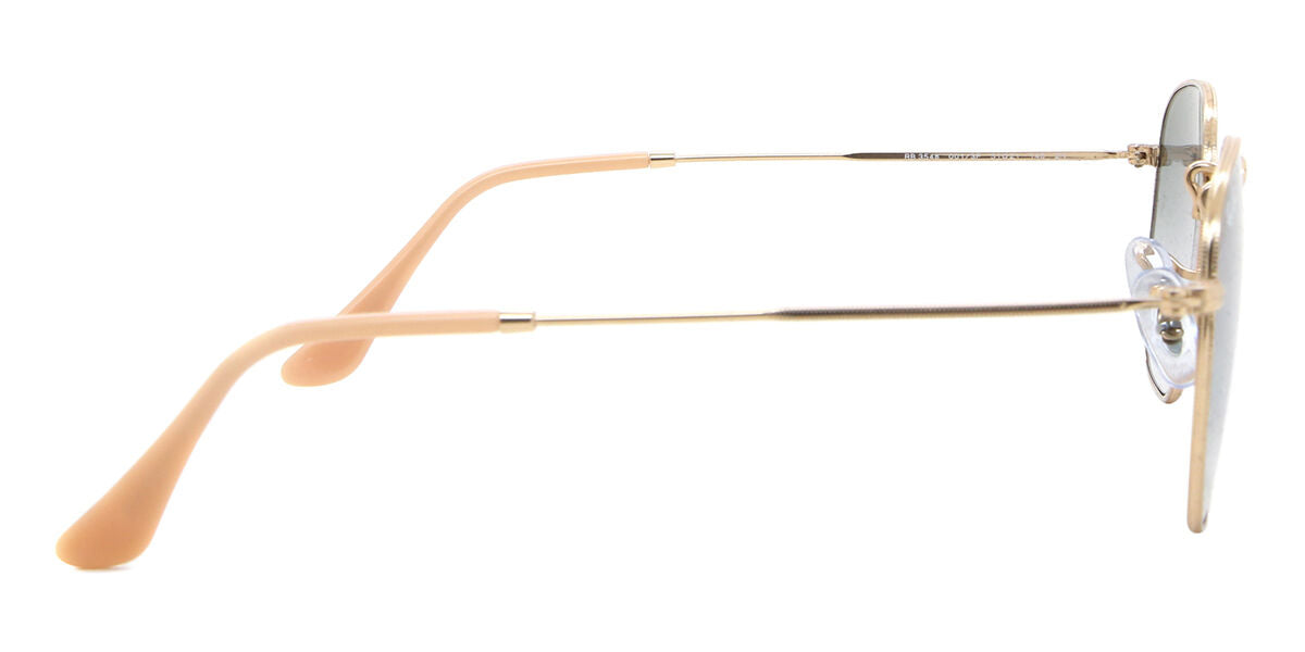 Ray-Ban RB3548 Oval Sunglasses in Gradient Blue / Gold, angle view