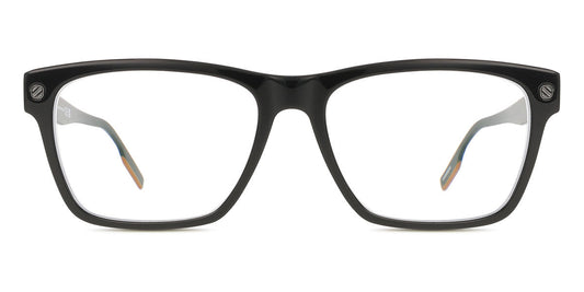 Zegna EZ5231 Square Eyeglasses in Shiny Black, front view
