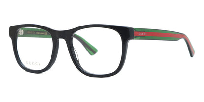 Gucci GG0004ON Square Eyeglasses in Shiny Black, side view