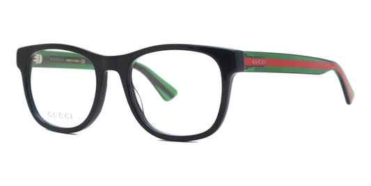 Gucci GG0004ON Square Eyeglasses in Shiny Black, side view