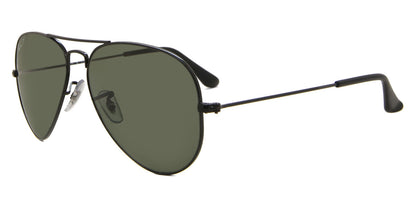 Ray-Ban RB3025I Aviator Sunglasses in Crystal Green Black, side view