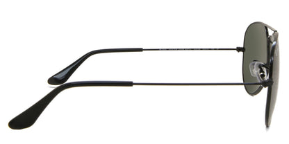 Ray-Ban RB3025I Aviator Sunglasses in Crystal Green Black, angle view