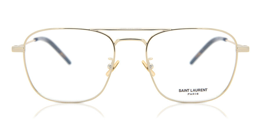 Saint Laurent SL309O Pilot Eyeglasses in Clear / Gold, front view