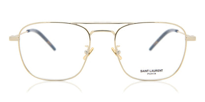 Saint Laurent SL309O Pilot Eyeglasses in Clear / Gold, front view