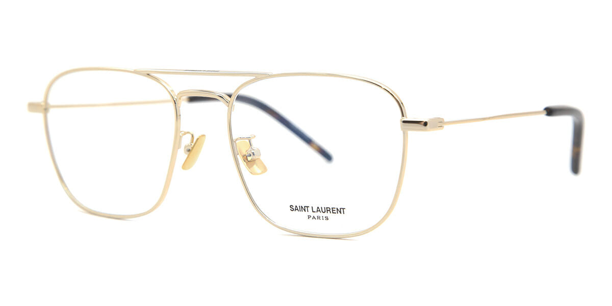 Saint Laurent SL309O Pilot Eyeglasses in Clear / Gold, side view
