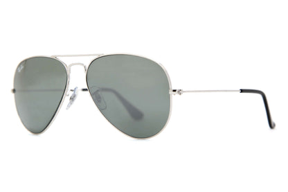 Ray-Ban RB3025I Aviator Sunglasses in Grey Mirror Silver, side view