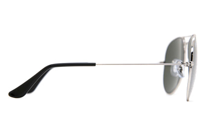 Ray-Ban RB3025I Aviator Sunglasses in Grey Mirror Silver, angle view