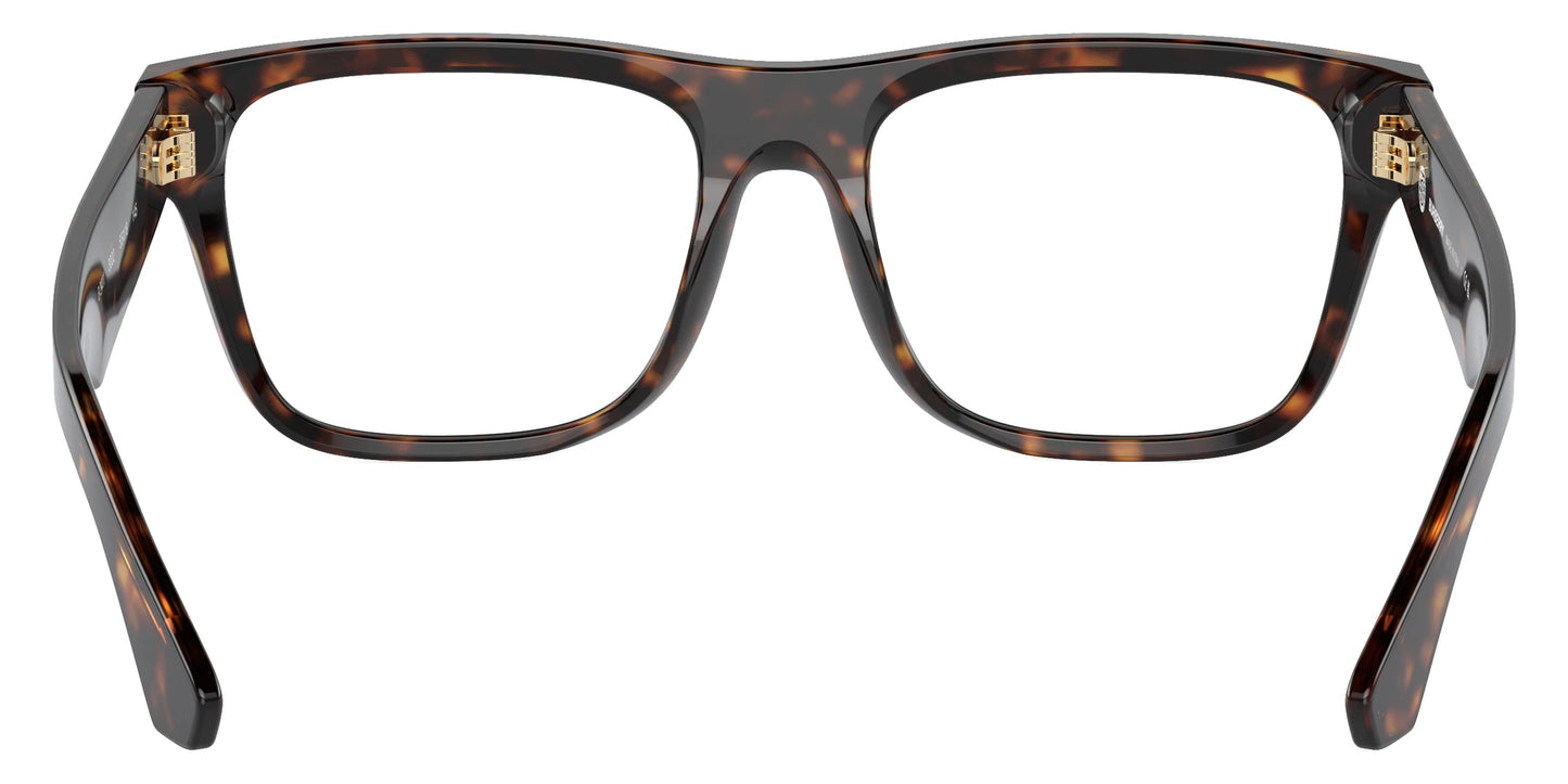 Burberry BE2411 Square Eyeglasses in Clear Demo Lenses With Dark Havana Frame, detail view