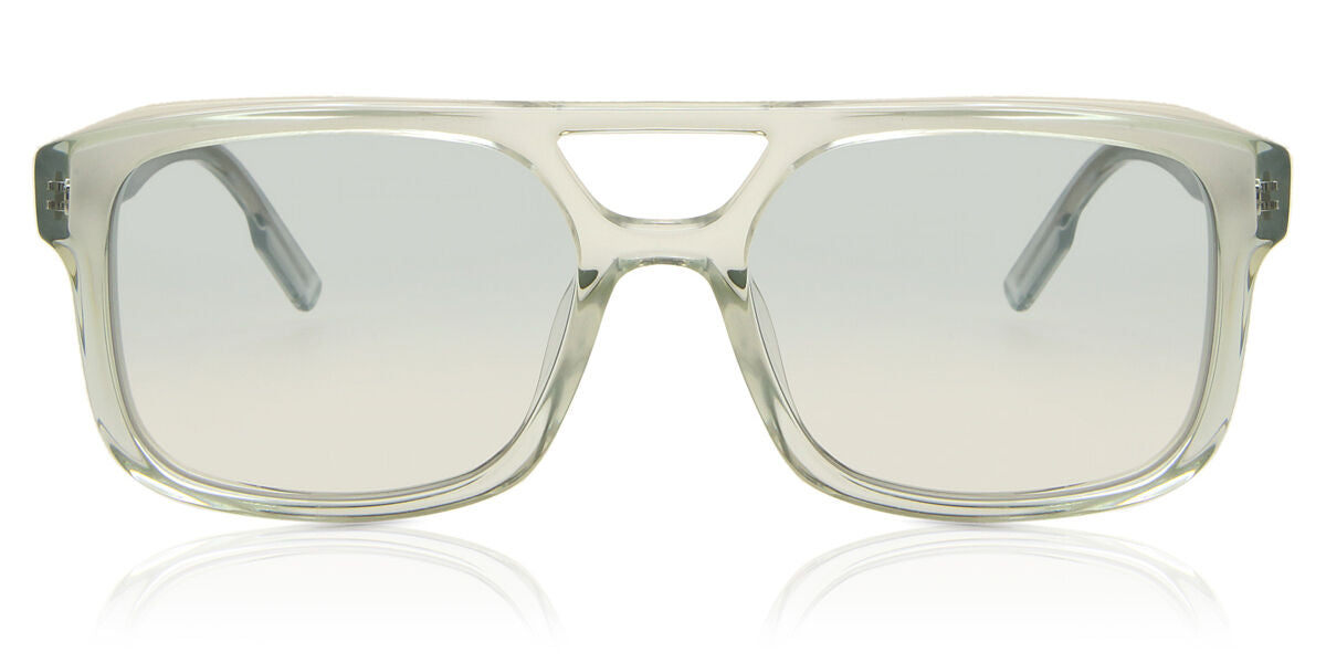 Zegna EZ0209 Pilot Sunglasses in Transparent Blue, front view