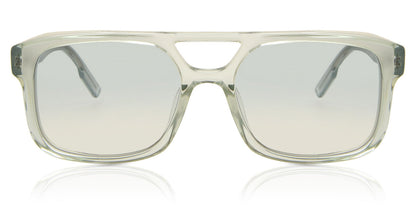 Zegna EZ0209 Pilot Sunglasses in Transparent Blue, front view