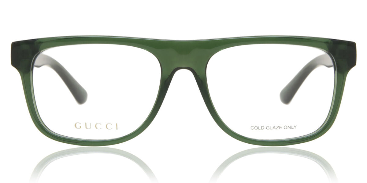 Gucci GG1117ON Square Eyeglasses in Transparent Green, front view