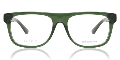 Gucci GG1117ON Square Eyeglasses in Transparent Green, front view