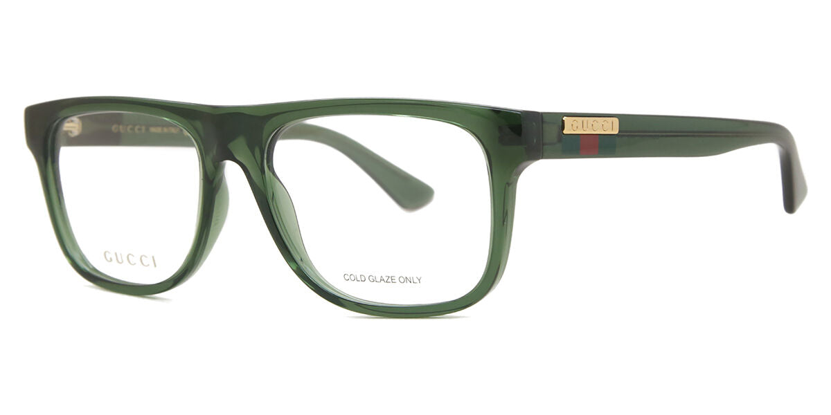 Gucci GG1117ON Square Eyeglasses in Transparent Green, side view