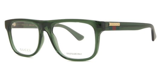 Gucci GG1117ON Square Eyeglasses in Transparent Green, side view