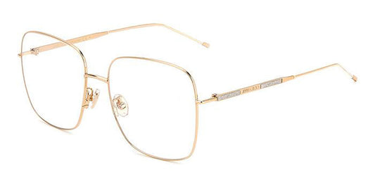 Jimmy Choo JC366 Square Eyeglasses in Rose Gold, front view