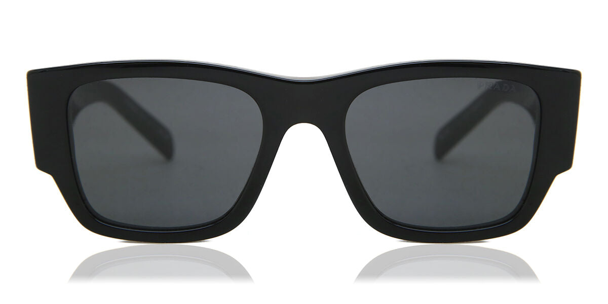 Prada PR10ZS Square Sunglasses in Grey Black, front view