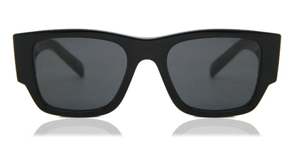 Prada PR10ZS Square Sunglasses in Grey Black, front view