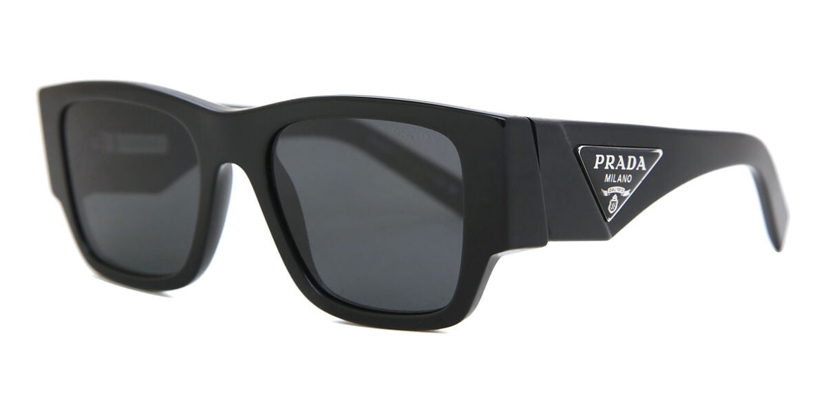 Prada PR10ZS Square Sunglasses in Grey Black, side view