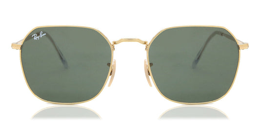 Ray-Ban RB3694 Geometric Sunglasses in Green/Gold, front view