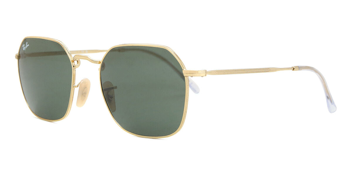 Ray-Ban RB3694 Geometric Sunglasses in Green/Gold, side view