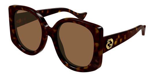 Gucci GG1257S Square Sunglasses in Tortoise, front view