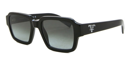 Prada PR02ZS Square Sunglasses in Grey / Black, side view