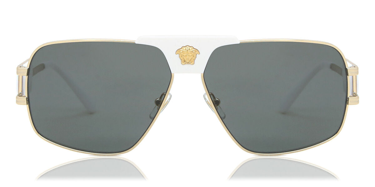 Versace VE2251S Pilot Sunglasses in Green / Gunmetal Grey, side view