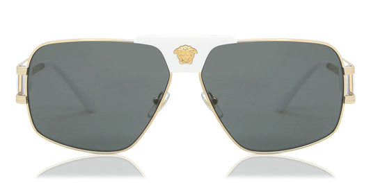Versace VE2251S Pilot Sunglasses in Green / Gunmetal Grey, side view