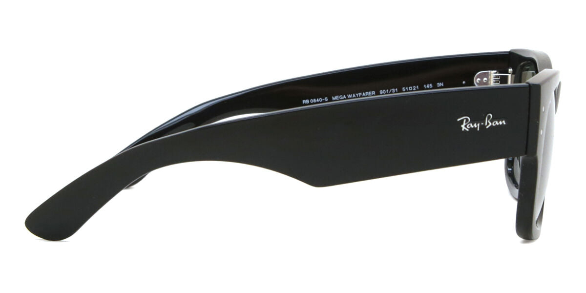 Ray-Ban RB0840S Wayfarer Sunglasses in Green / Black, angle view