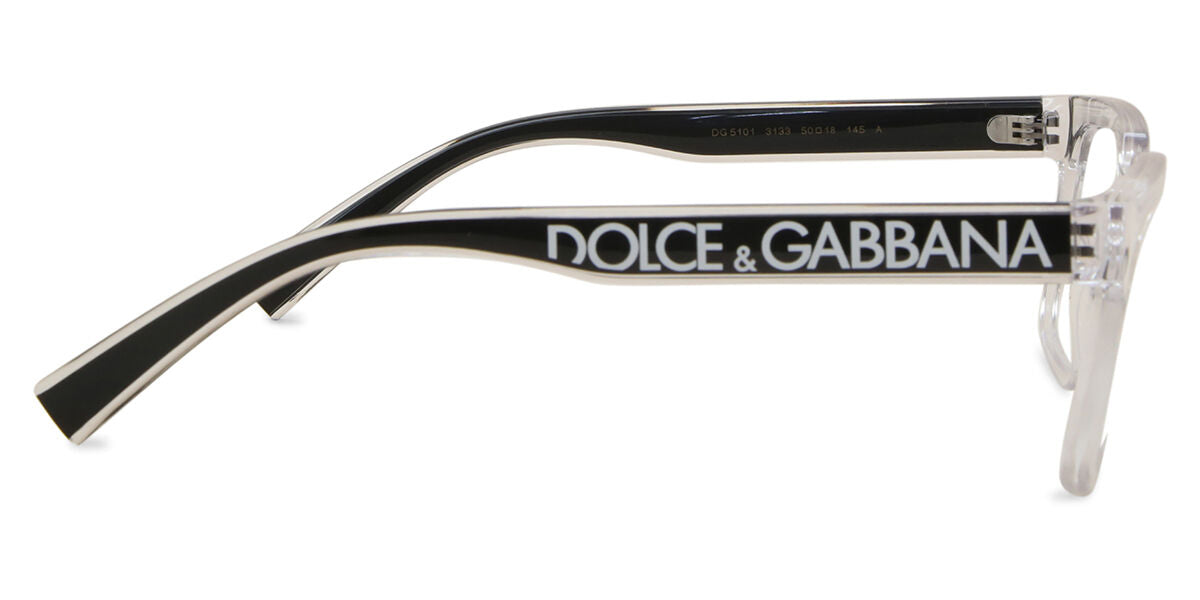 Dolce & Gabbana DG5101 Square Eyeglasses in Clear, side view