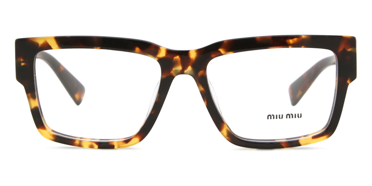Miu Miu MU02XV Rectangle Eyeglasses in Honey Tortoise, front view