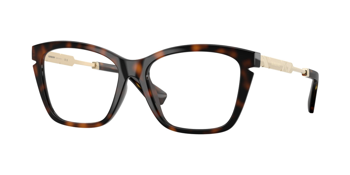 Burberry BE2427U Cat Eye Eyeglasses in Demo Lenses With Dark Havana Frame, front view
