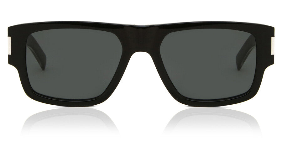 Saint Laurent SL659 Square Sunglasses in Black/Black, front view