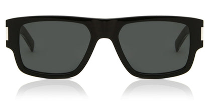 Saint Laurent SL659 Square Sunglasses in Black/Black, front view