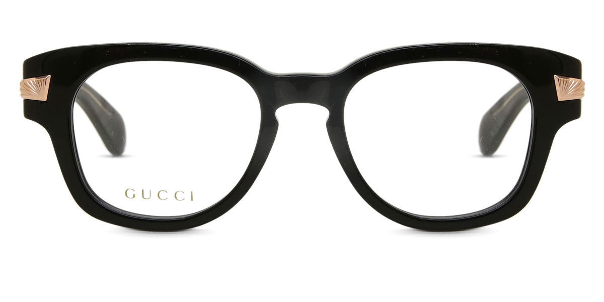 Gucci GG1518O Square Eyeglasses in Black, front view