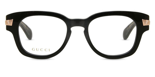 Gucci GG1518O Square Eyeglasses in Black, front view
