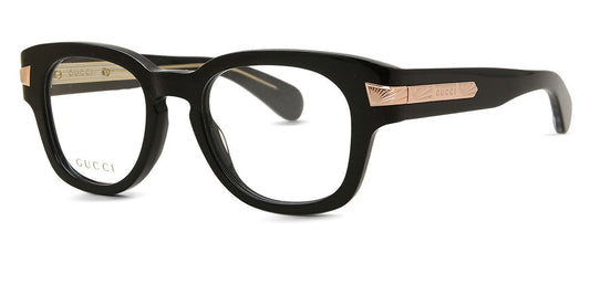 Gucci GG1518O Square Eyeglasses in Black, side view