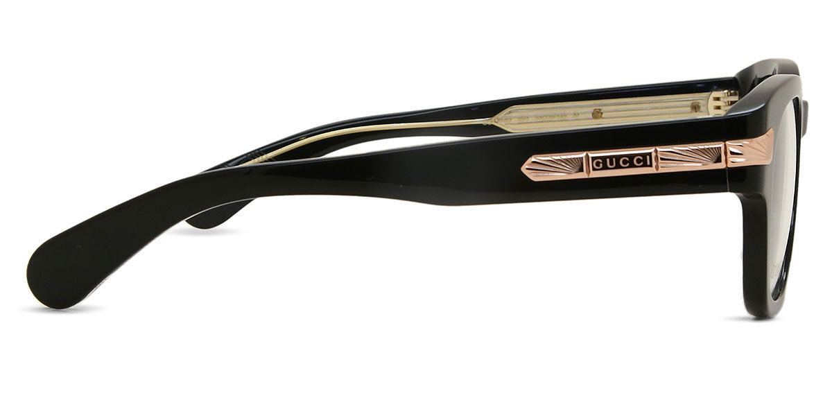 Gucci GG1518O Square Eyeglasses in Black, angle view