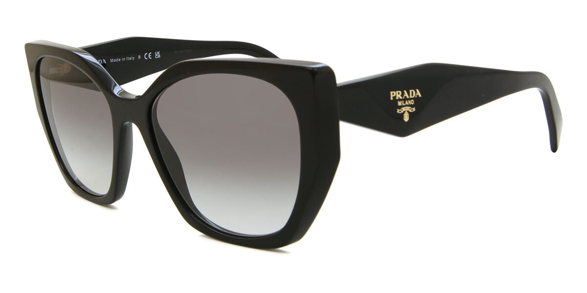 Prada PR19ZS Cat Eye Sunglasses in Gradient Grey / Black, side view