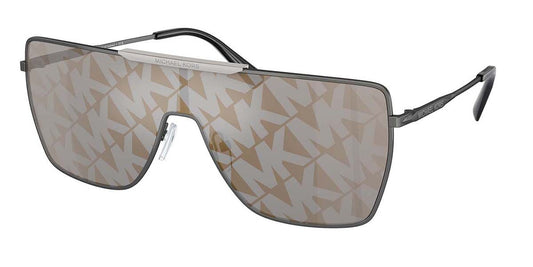 Michael Kors MK1152/S Geometric Sunglasses in Brown Mirror / Matte Gunmetal, front view