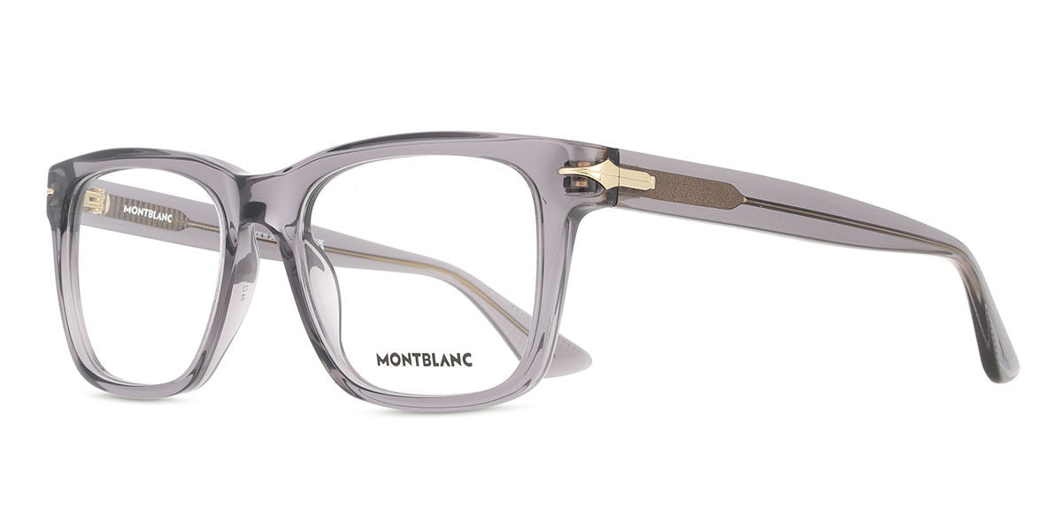 Montblanc MB0266O Square Eyeglasses in Grey, side view