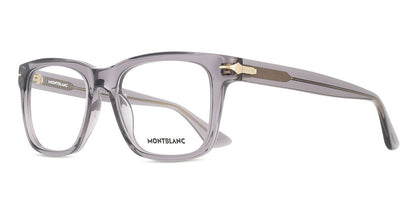 Montblanc MB0266O Square Eyeglasses in Grey, side view