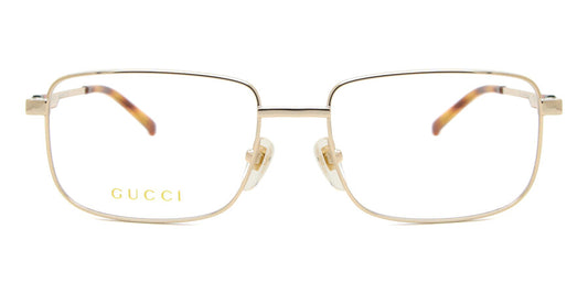 Gucci GG1678O Rectangle Eyeglasses in Clear Gold, front view